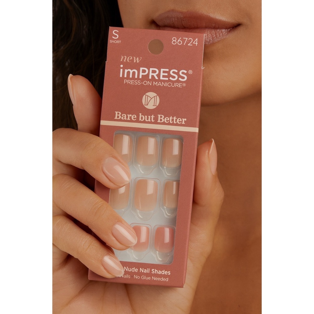 impress Bare but Better Press On Manicure Short TruNude 30 Nail Shades 97-31